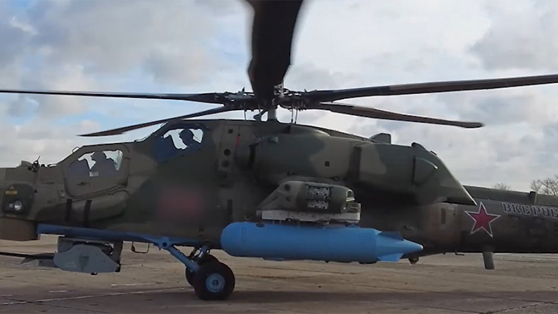 Экипажи вертолетов Ми-28Н уничтожили опорпункты ВСУ на донецком направлении
