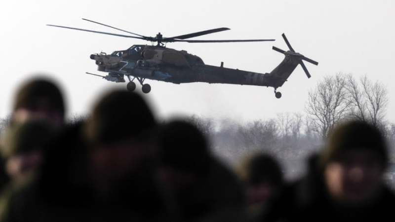 Учения с боевой стрельбой вертолетов Ми-24 стартовали в Калининградской области
