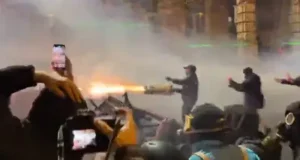 Пулемет-фейерверк и «коктейли Молотова»: митинг в Грузии перерос в беспорядки